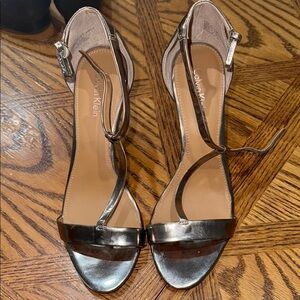 Calvin Klein Women's Silver Sandals